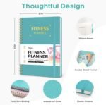 Fitness Workout Journal for Women & Men, A5(5.5" x 8.2") Workout Log Book Planner for Tracking, Progress, and Achieving Your Wellness Goals-Blue - Image 5