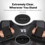 MERACH Vibration Plate Exercise Machine, Vibrating Platform for Lymphatic Drainage Weight Loss Muscle Activation, Full Body Home Exercise Equipment with LED Touch Screen Bluetooth Pull Cord - Image 4