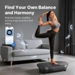 MERACH Vibration Plate Exercise Machine, Vibrating Platform for Lymphatic Drainage Weight Loss Muscle Activation, Full Body Home Exercise Equipment with LED Touch Screen Bluetooth Pull Cord - Image 5