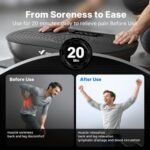 MERACH Vibration Plate Exercise Machine, Vibrating Platform for Lymphatic Drainage Weight Loss Muscle Activation, Full Body Home Exercise Equipment with LED Touch Screen Bluetooth Pull Cord - Image 6