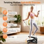 Steppers for Exercise at Home, Mini Stepper with Resistance Bands for Full Body Workout, Portable Stair Stepper for Home, Smooth and Quiet, Stepper Machine with LCD Monitor - Image 3