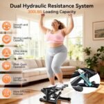 Steppers for Exercise at Home, Mini Stepper with Resistance Bands for Full Body Workout, Portable Stair Stepper for Home, Smooth and Quiet, Stepper Machine with LCD Monitor - Image 4