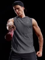 NELEUS Dry Fit Workout Athletic Muscle Tank Top Running Shirts with Hoods - Image 4