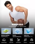 Men's Compression Shirt Sleeveless Athletic Workout Tank Tops Quick Dry Muscle Undershirts for Gym Running - Image 5