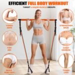 Pilates Bar Kit with Resistance Bands, Pilates Equipment, Multifunctional Pilates Bar for Women & Men, Pilates kit for Hip, Back, Arm, Full-Body Workouts, Home Gym Strength Training Equipment - Image 3
