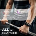 Fitness Tracker (Answer/Make Call)，Smart Watch 24/7 Heart Rate Spo2 Blood Oxygen Monitor Sleep Tracker, 120 Sports Modes Pedometer Calorie Step Tracker, Waterproof Activity Tracker for Women Men - Image 5