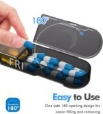 Large Weekly Pill Organizer 2 Times a Day, Travel Pill Box 7 Day, Portable Daily Pill Case, AM PM Pill Container for Medication, Vitamin, Fish Oils, Supplement - Image 4
