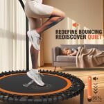 Bungee Rebounder Trampoline, ANCHEER 40/48" Foldable Fitness Trampoline with Resistance Ropes&Upgraded Bungees, 4 Level Adjustable Handlebar, 450-550LBS Capacity, Safe for Home/Cardio,Indoor/Outdoor - Image 7