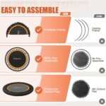 Bungee Rebounder Trampoline, ANCHEER 40/48" Foldable Fitness Trampoline with Resistance Ropes&Upgraded Bungees, 4 Level Adjustable Handlebar, 450-550LBS Capacity, Safe for Home/Cardio,Indoor/Outdoor - Image 8