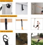Moulyan Bodyweight Resistance Training Straps,Suspension Training straps Complete Home Gym Fitness Trainer kit for Full-Body Workout Easy Setup Gym Home Outdoors - Image 3