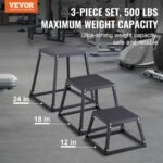 VEVOR Plyometric Jump Box, 18 Inch Plyo Box, Steel Plyometric Platform and Jumping Agility Box, Anti-Slip Fitness Exercise Step Up Box for Home Gym Training, Conditioning Strength Training - Image 3