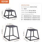VEVOR Plyometric Jump Box, 18 Inch Plyo Box, Steel Plyometric Platform and Jumping Agility Box, Anti-Slip Fitness Exercise Step Up Box for Home Gym Training, Conditioning Strength Training - Image 6