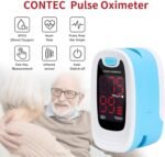 CONTEC LED CMS50M Pulse Oximeter,SpO2 and PR Value Waveform Blood Oxygen, Neck/Wrist Cord - Image 3