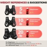 BAGAIL Weighted Vest, 5lb/8lb/10lb/12lb/15lb/20lb/25lb/30lb Weight Vest for Walking & Weight Loss, Reflective Rucking Vest with Phone Pouch for Women & Men, Home Gym & Outdoor Training - Image 4