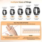 Smart Ring with Sleep Monitoring, Step Counting, Heart Rate, Blood Oxygen for iOS and Android, No Subscription Fee, IP68 Waterproof Health Tracker (Black, 11) - Image 3