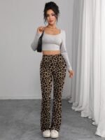 Women's Flare Legleggings High Waist Tummy Control Yoga Pants - No Front Seam Bootcut Workout Pants for Pilates & Casual Wear - Image 3