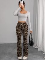 Women's Flare Legleggings High Waist Tummy Control Yoga Pants - No Front Seam Bootcut Workout Pants for Pilates & Casual Wear - Image 4