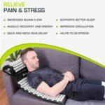 ProsourceFit Acupressure Mat and Pillow Set for Back/Neck Pain Relief and Muscle Relaxation, Black - Image 4