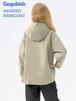 Gogokids Boys Girls Waterproof Jacket Lightweight Windbreaker Raincoat Sports Hooded Outerwear Cycling Hiking Gear Running - Image 7