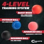 Champs MMA Boxing Reflex Ball Set with Punch Counter App | 4 Balls with Varying Weights, Headband & 4 Spare Strings to Improve Speed, Hand Eye Coordination Training | Boxing Equipment, MMA Gear Gift - Image 4