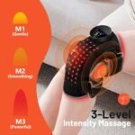 HALIDODO Red Light Therapy & Vibration Massage Knee Brace - Wireless Rechargeable Controller, 660nm & 850nm Red Light Therapy Heated Device for Knee/Joint/Elbow/Shoulder. - Image 5
