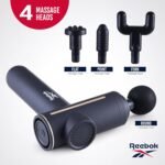 Reebok - Massage Gun, Handheld Cordless Percussion Massager with Variable Speed w/ 4 Attachments for Pain Relief & Muscle Recovery - Image 4
