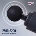Reebok - Massage Gun, Handheld Cordless Percussion Massager with Variable Speed w/ 4 Attachments for Pain Relief & Muscle Recovery - Image 6