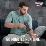 Reebok - Massage Gun, Handheld Cordless Percussion Massager with Variable Speed w/ 4 Attachments for Pain Relief & Muscle Recovery - Image 8