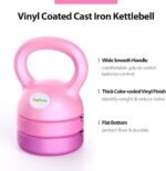 TopMade Adjustable Kettlebell Weights Set Cast Iron Exercise Fitness Kettle Ball Grip 5, 8, 9,12lb Free Weight Men Women Kettlebells for Home Gym Workout Ballistic, Core,Strength Training - Image 3