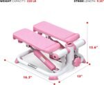 Sunny Health & Fitness Mini Steppers for Exercise at Home, Stair Step Workout Machine, Full Body Cardio Equipment, with Optional Free SunnyFit App Connection and Resistance Band - Image 5