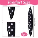 9PCS Satin Sponge Rollers for Hair, Soft Curlers To Sleep In Overnight Curler No Heat Foam Rollers for Long Hair (Black) - Image 5
