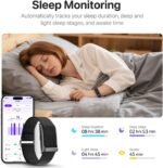 Smart Health Wristband, All-Day Continuous Heart Rate Blood Pressure Stress HRV Monitor, Improve Sleep, Wearable Activity & Fitness Tracker, 120+ Sports Modes, 60-Day Battery, with Free App, 2 Bands - Image 6