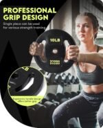 Barbell Weight Set for Lifting, 45 LB Weight Bar Set with Adjustable Free Weights for Workout Bar for Exercise Build Muscle in Home Gym - Image 5