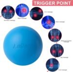 Massage Lacrosse Balls for Myofascial Release,Yoga Deep Tissue Massage,Trigger Point Therapy and Foot Plantar Fasciitis,Muscle Soreness Massager Ball (2Pack,Deep Blue and Purple) - Image 4