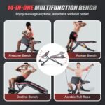 ALSO GO Adjustable Weight Bench, Workout Benches with Leg Extension & Extended Headrest, Foldable Incline Decline Bench Press, Roman Chair, Full Body Strength Training Equipment for Home Gym - Image 4