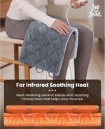 BOB AND BRAD Far Infrared Weighted Heating Pad for Back Pain Relief, Electric Heat Pad for Muscle Cramps & Neck Shoulders, Moist Heat Therapy & Hands Free Strap, FSA-HSA Eligible, Gift for Women Men - Image 4