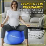 URBNFit Exercise & Pilates Yoga Ball - Multiple Sizes for Fitness, Pregnancy, Stability, Balance, Core Workout - Anti-Burst Swiss Balance Ball w/Quick Pump - Office, Home, Gym - Image 5