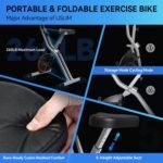 Foldable Exercise Bike Stationary Bikes for Home, 5 IN 1 Indoor Workout Bike, Cycling Bike with 16-Level Quiet Magnetic Resistance, 6.6 LBS Flywheel and 300LBS Capacity, 2025 Designed 817 X-bike - Image 5