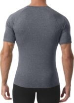 Roadbox Mens Compression Shirt Short Sleeve, 3 Pack Cool Dry Workout Base Layer Undershirts, Athletic T-Shirt for Gym Sports - Image 4