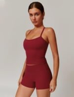 Two Piece Workout Sets For Women Tank Top Matching High Waist Booty Lifting Shorts Gym Yoga Active Wear Outfits - Image 4