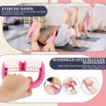 5 Pack Yoga Wheel Set Back Stretcher Wheel for Deep Tissue Massage Foam Roller for Back Pain Relief & Stretching, Trigger Point Therapy Ball, Resistance Loop Exercise Bands, Massage Roller - Image 5