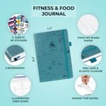 Clever Fox Fitness & Food Journal – Nutrition & Workout Planner for Women & Men – Diet & Gym Exercise Log Book with Calendars, Diet & Training Trackers - Undated, A5 Size, Hardcover (Aquamarine) - Image 3