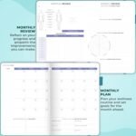 Clever Fox Fitness & Food Journal – Nutrition & Workout Planner for Women & Men – Diet & Gym Exercise Log Book with Calendars, Diet & Training Trackers - Undated, A5 Size, Hardcover (Aquamarine) - Image 4