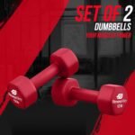 Neoprene Coated Workout Dumbbells set of 2 – Anti Roll, Non Slip with Smooth Grip Fitness & Exercise Dumbbells – Hexagon Shaped Hand Weights for Women & Men – Best Choice for Gyms & home use - Image 3