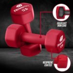 Neoprene Coated Workout Dumbbells set of 2 – Anti Roll, Non Slip with Smooth Grip Fitness & Exercise Dumbbells – Hexagon Shaped Hand Weights for Women & Men – Best Choice for Gyms & home use - Image 4