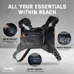 MVRK Water Resistant Chest Pack - Running Vest for Workouts, Running Phone Holder Extra Storage, Lightweight Running Pack - Image 3