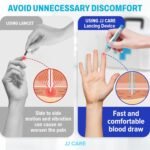 JJ CARE Lancing Device, Lancet Pen with 10 Adjustable Depth Settings, Lancing Device for Diabetes Testing with Push Button Ejector, Diabetic Lancet Device Reduce Pain for Blood Glucose Testing - Image 3