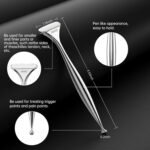 NHO 2-in-1 Acupuncture Pen,Fascia Blaster for Pain Relief, Stainless Steel Gua Sha Scraper & Acupressure Massage Pen, Dual-Ended Fascia Release Tool for Muscle, Neck, Face, Plantar Fasciitis Relief - Image 4