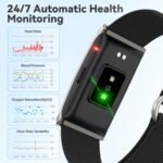 Smart Health Wristband for Women & Men - Wearable Blood Pressure Monitor,173 Sports Modes, IP68 Waterproof, Heart Rate Monitor, Sleep Tracker, Step & Calorie Counter - Image 3
