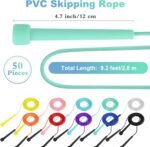Aodaer PVC Skipping Rope Adjustable Jump Rope for Kids Multicolor Jump Rope Bulk with Plastic Handles Lightweight for Outdoor Fitness Exercise and Weight Loss, Training and Racing - Image 3